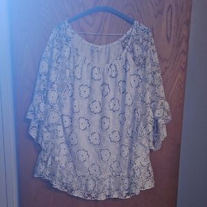Siren Lily Cream Floral Blouse